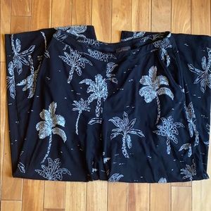 J jill cropped palm tree pants